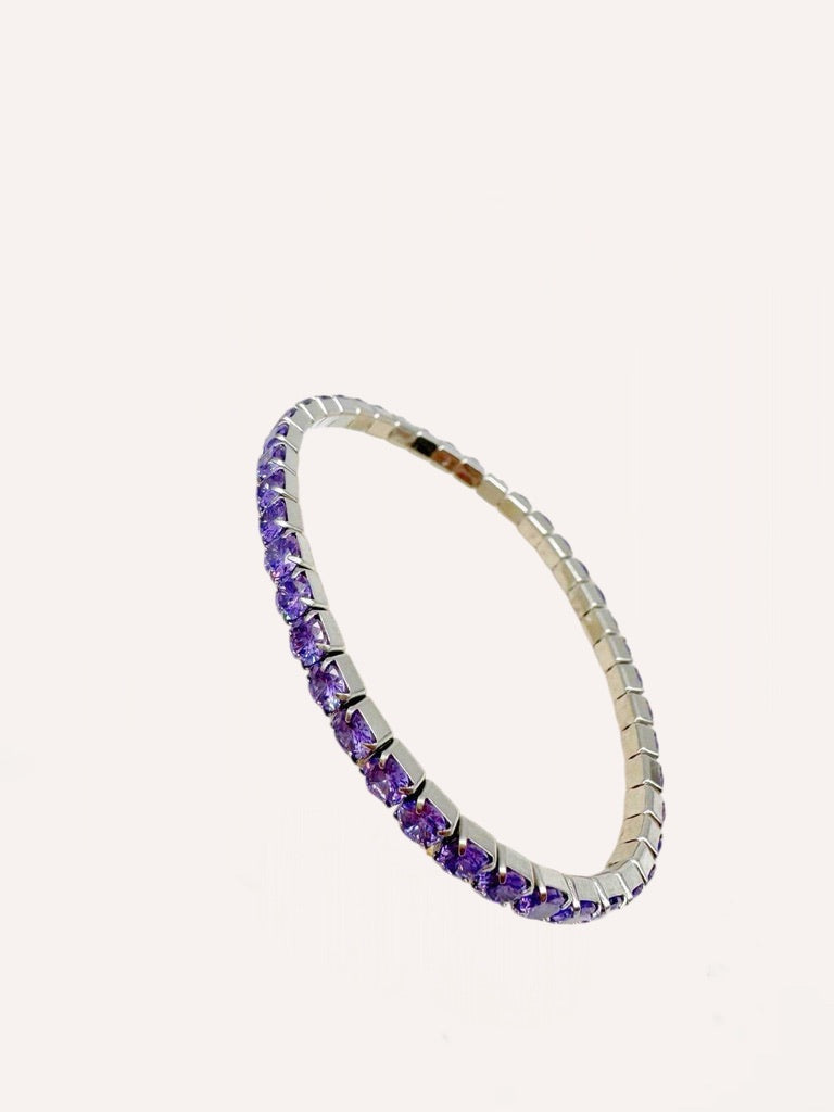 Bracciali tennis con zirconi colorati grandi – Tennis Luxe