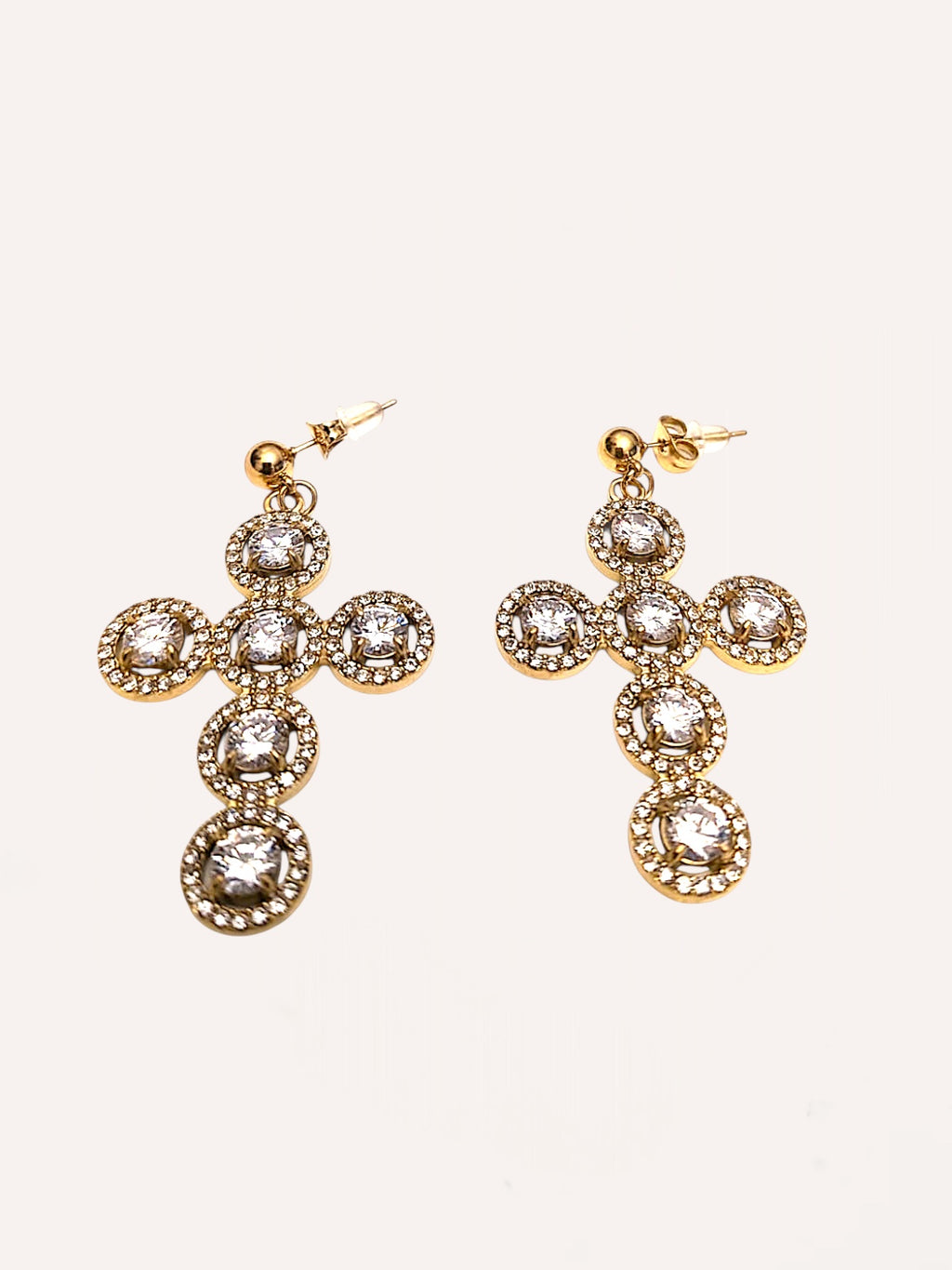 Orecchini a croce con cristalli – Orecchini Cross Shine