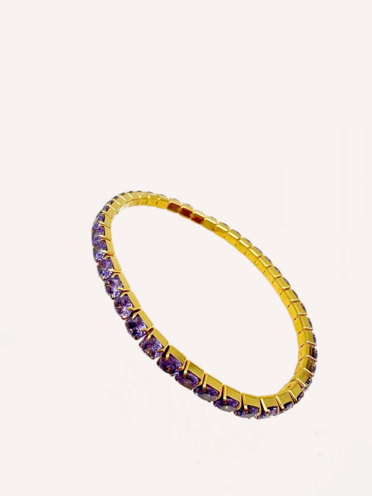 Bracciali tennis con zirconi colorati grandi – Tennis Luxe