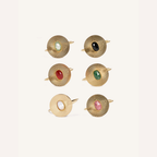 Anello dorato con pietra ovale - Solaris