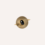 Anello dorato con pietra ovale - Solaris