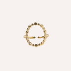 Anello dorato con cerchio traforato - Nido
