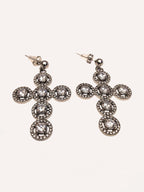 Orecchini a croce con cristalli – Orecchini Cross Shine