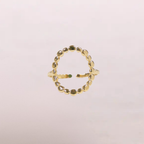 Anello dorato con cerchio traforato - Nido