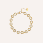 Bracciale con zirconi tondi incastonati – Bracciale Halo