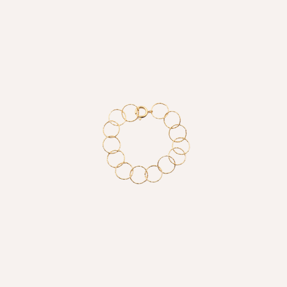 Bracciale dorato a cerchi intrecciati – Aria