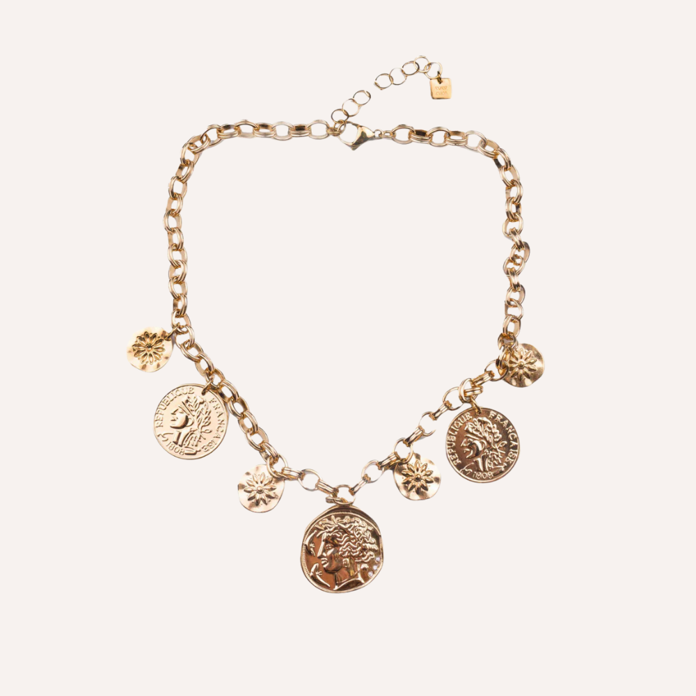 Collana con charms a moneta – Minerva