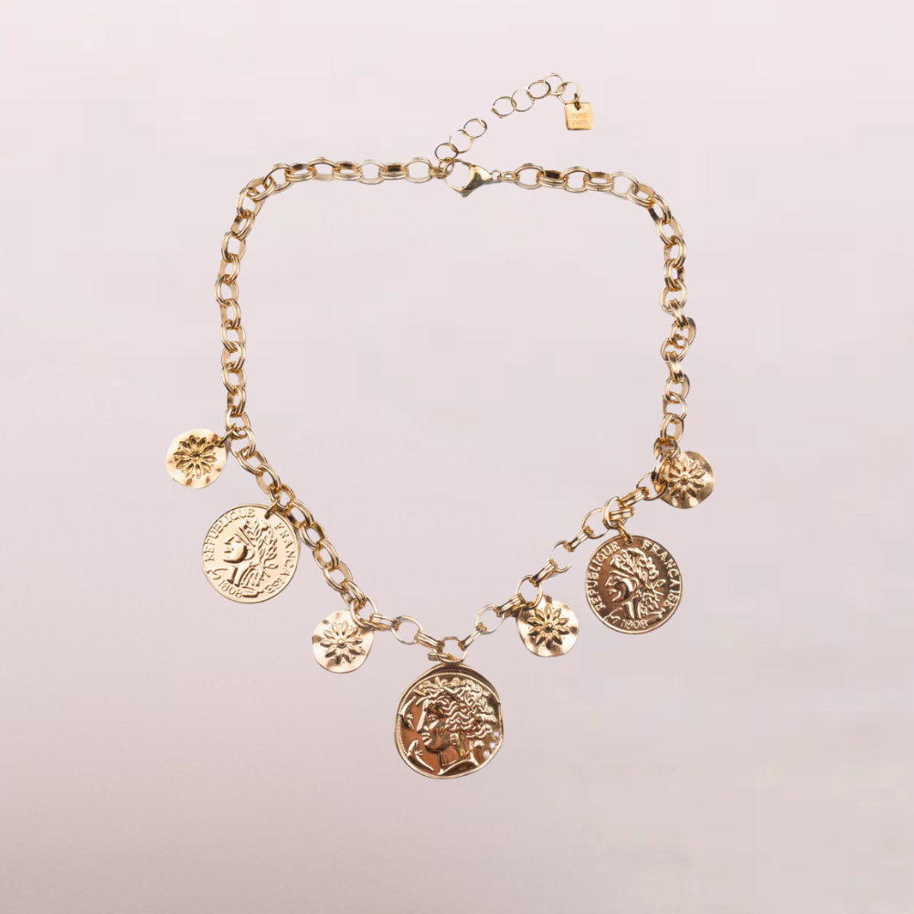 Collana con charms a moneta – Minerva