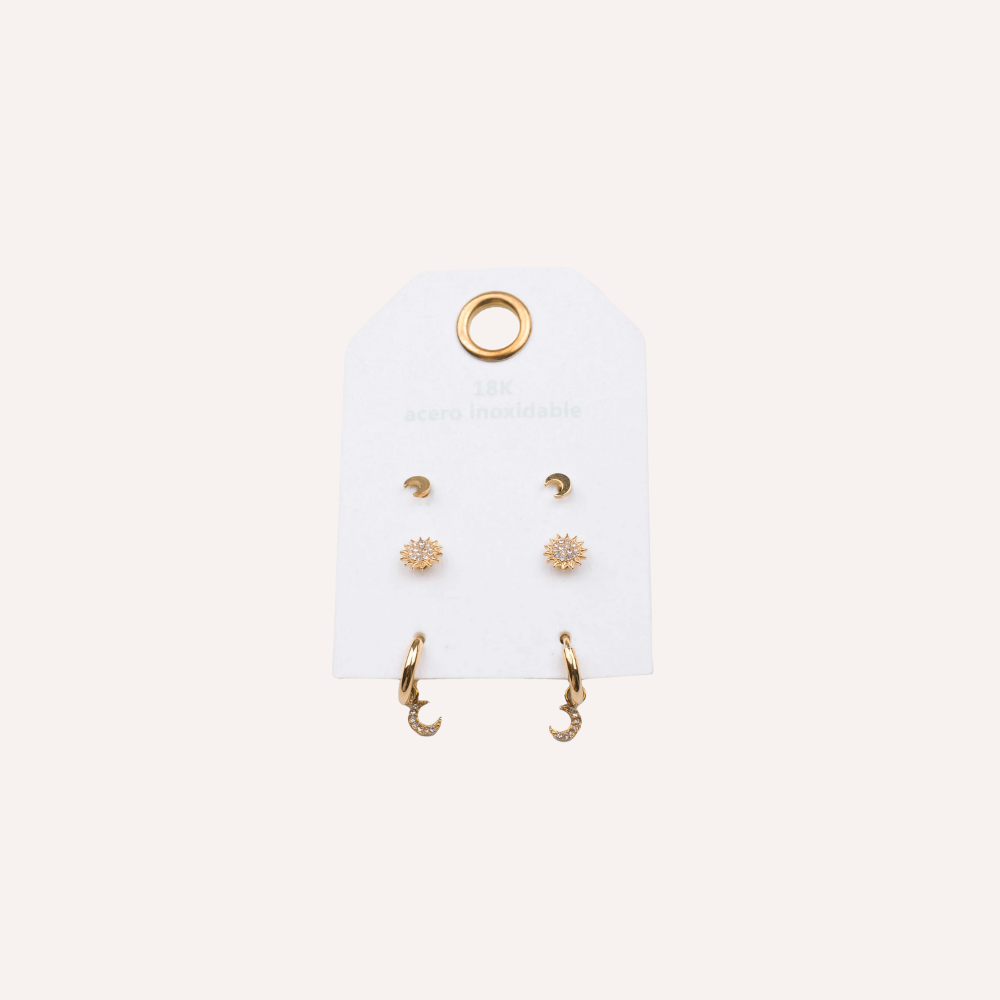 Set orecchini luna e stella – Aurora