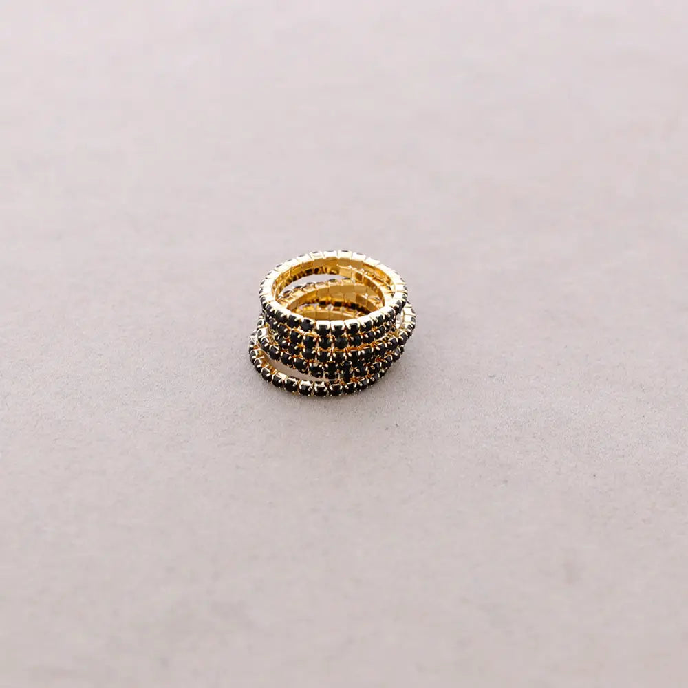 Set di anelli elastici con cristalli – Anelli Spark