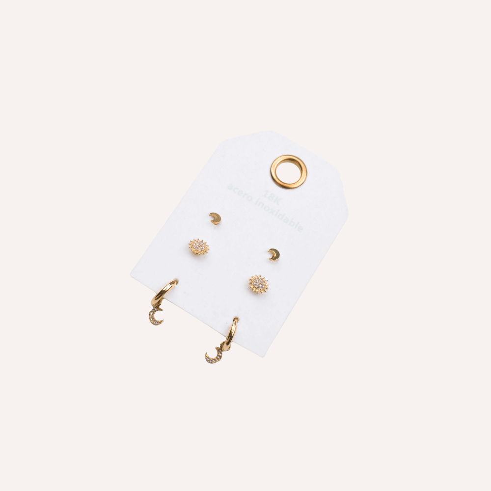 Set orecchini luna e stella – Aurora