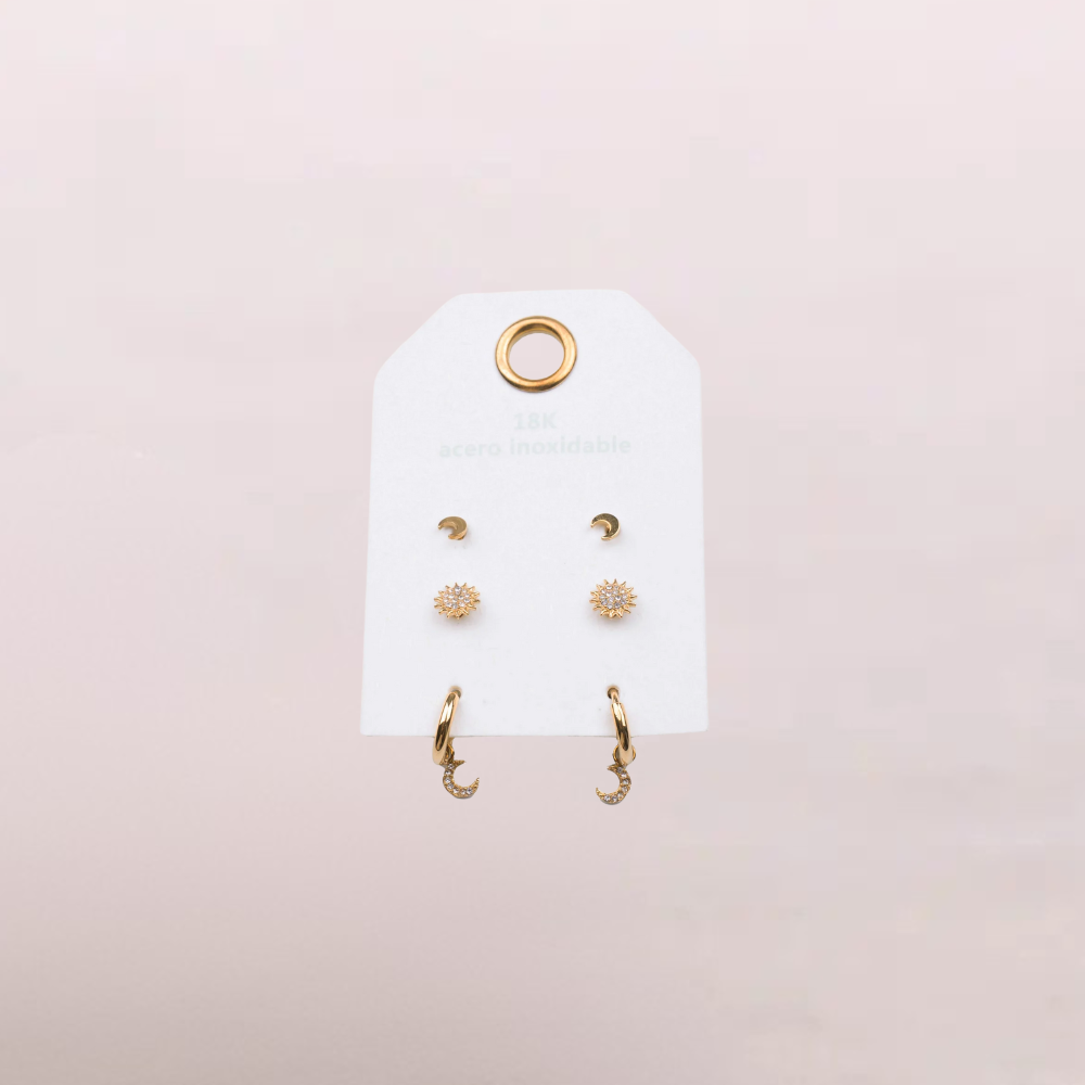Set orecchini luna e stella – Aurora