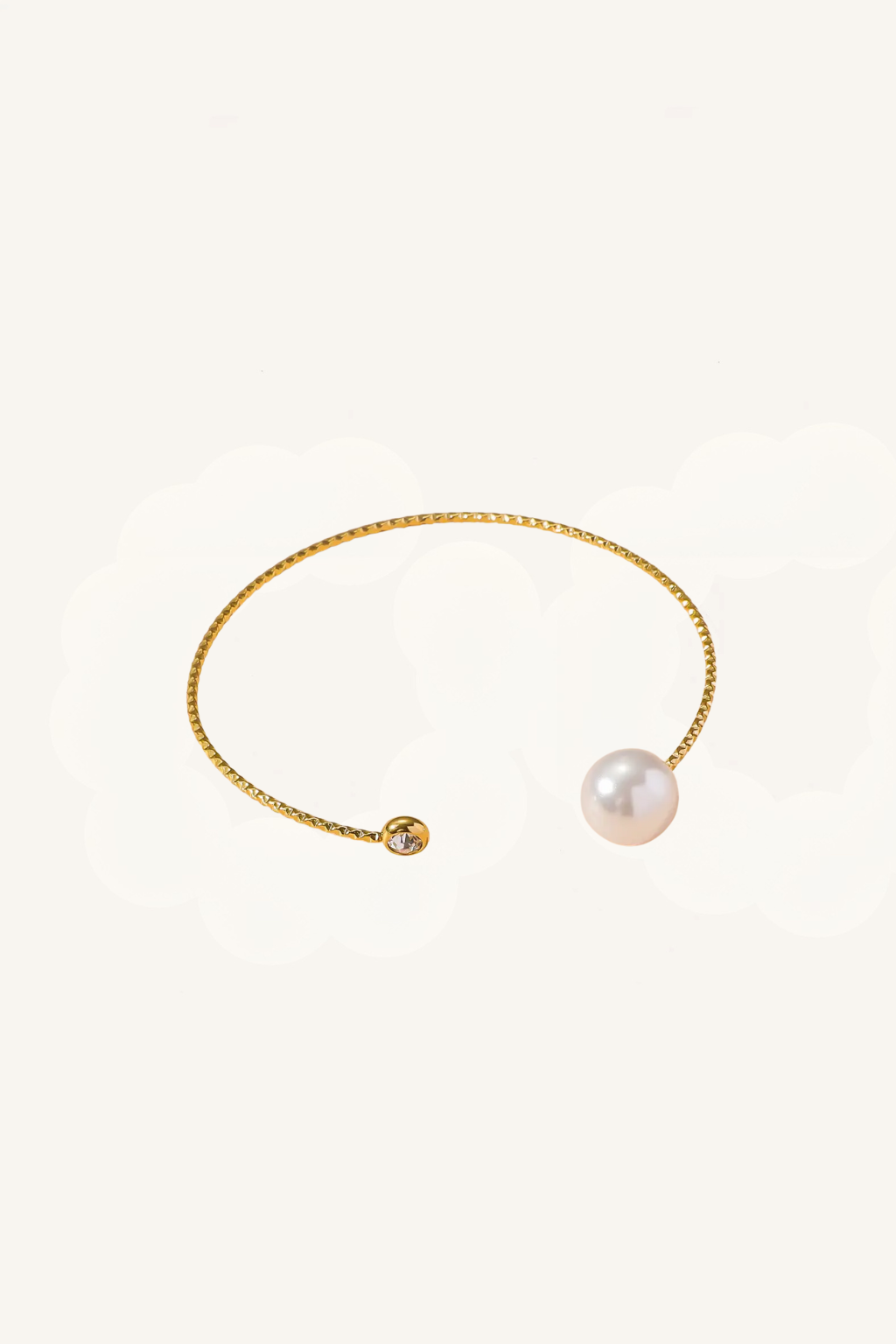 Bracciale aperto con perla – Bracciale Lilia