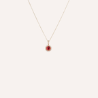 Collana con pendente tondo di zirconi colorati – Collana Zahra