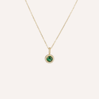 Collana con pendente tondo di zirconi colorati – Collana Zahra