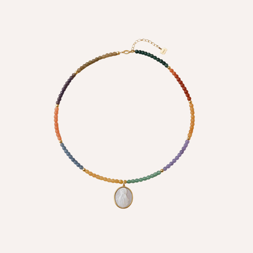 Collana multicolor con medaglia - Aura
