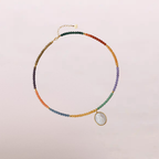 Collana multicolor con medaglia - Aura
