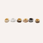 Set di anelli elastici con cristalli – Anelli Spark