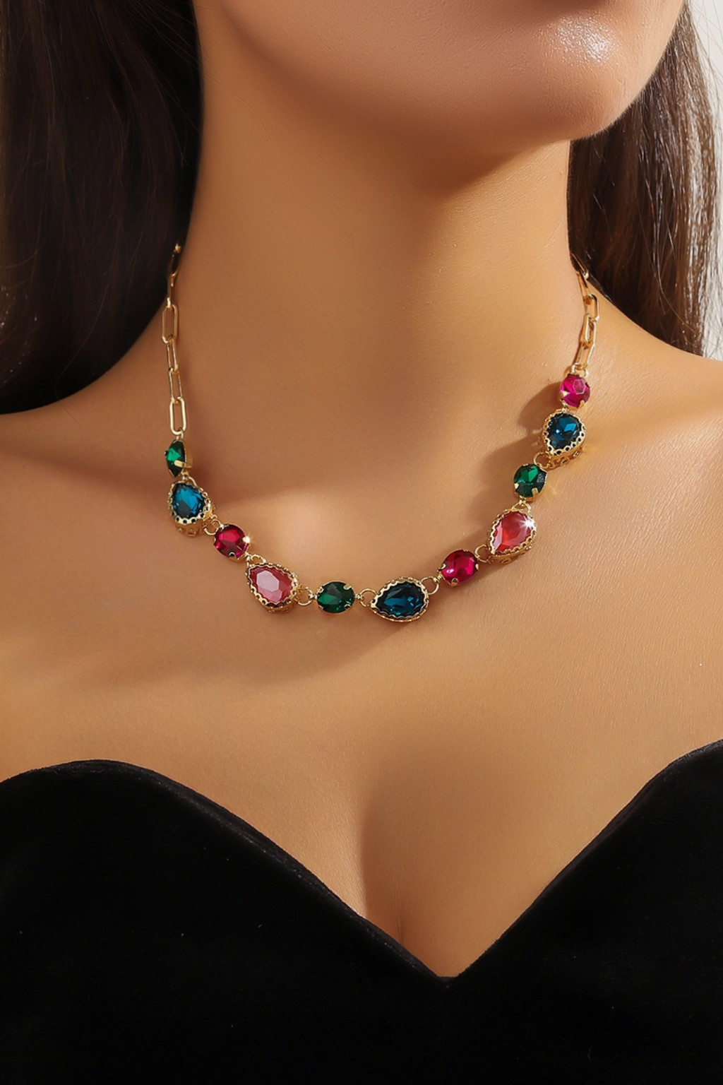 Collana con cristalli turchesi – Collana Coral Bay