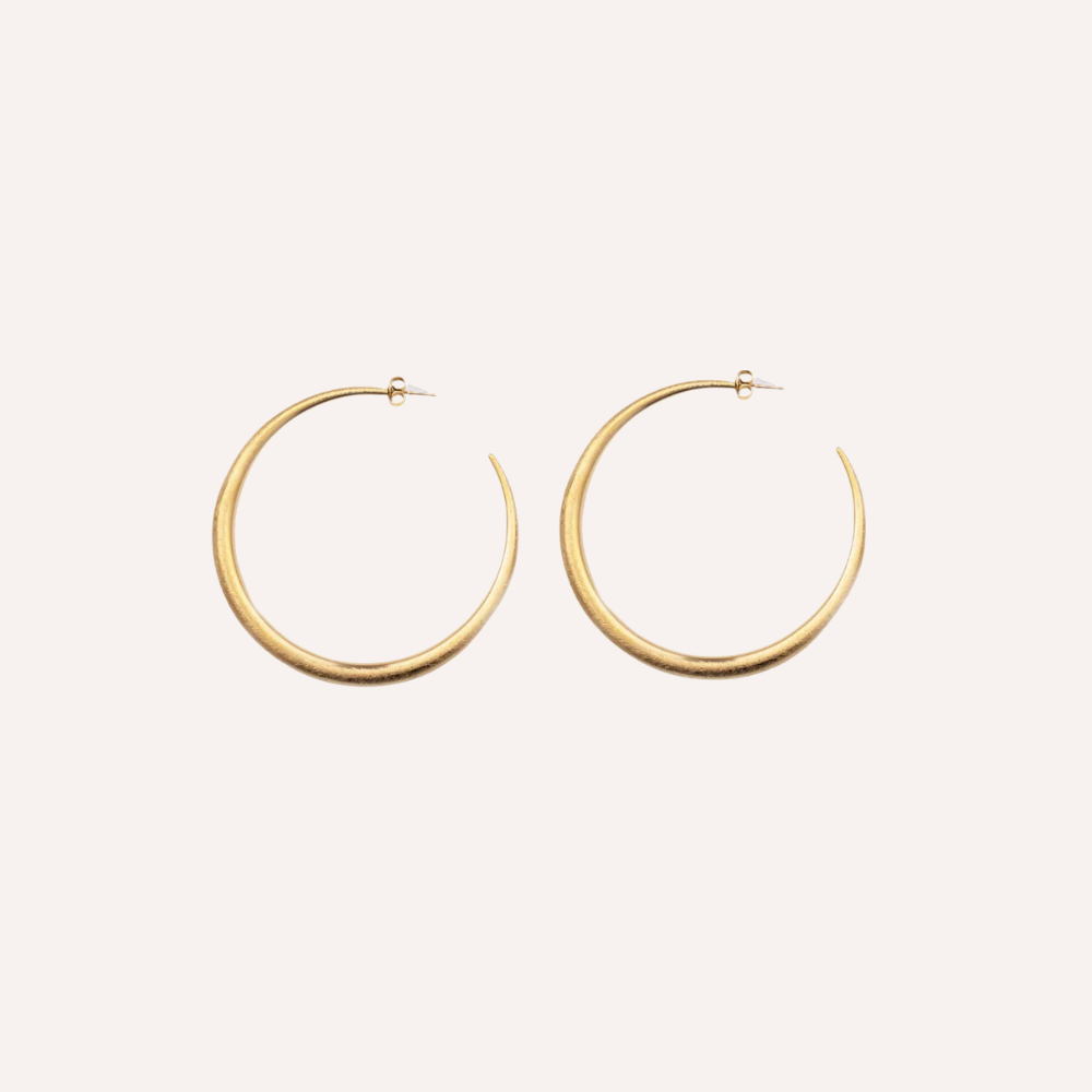 Orecchini a cerchio satinato – Big Loop