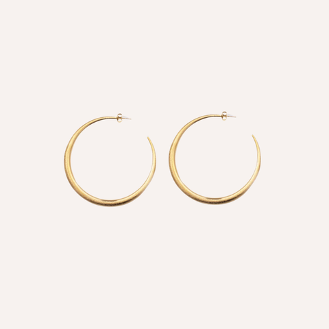 Orecchini a cerchio satinato – Big Loop