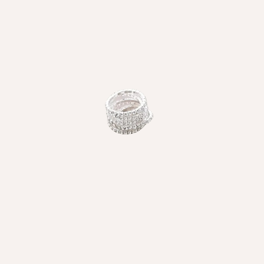 Set di anelli elastici con cristalli – Anelli Spark