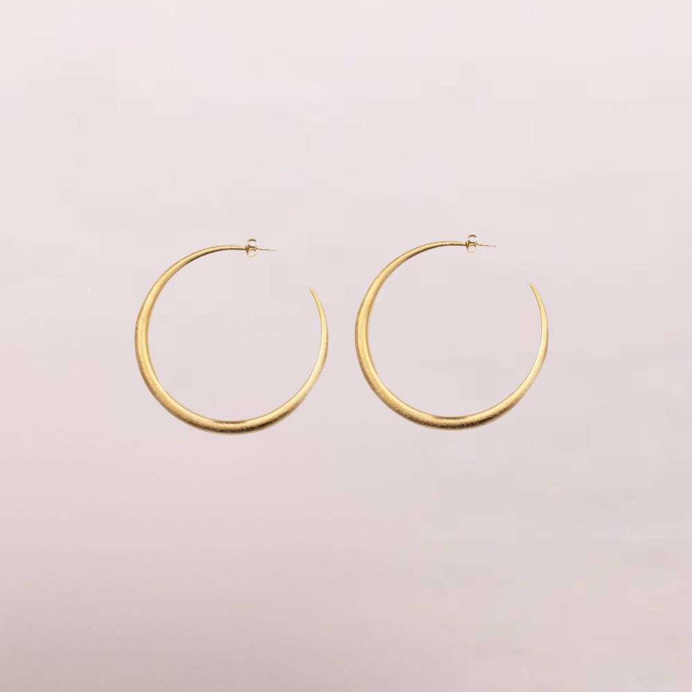 Orecchini a cerchio satinato – Big Loop