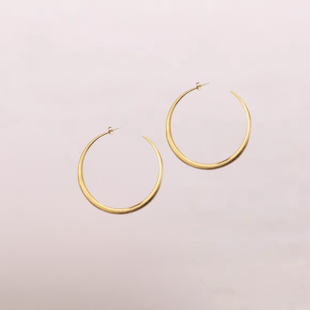 Orecchini a cerchio satinato – Big Loop