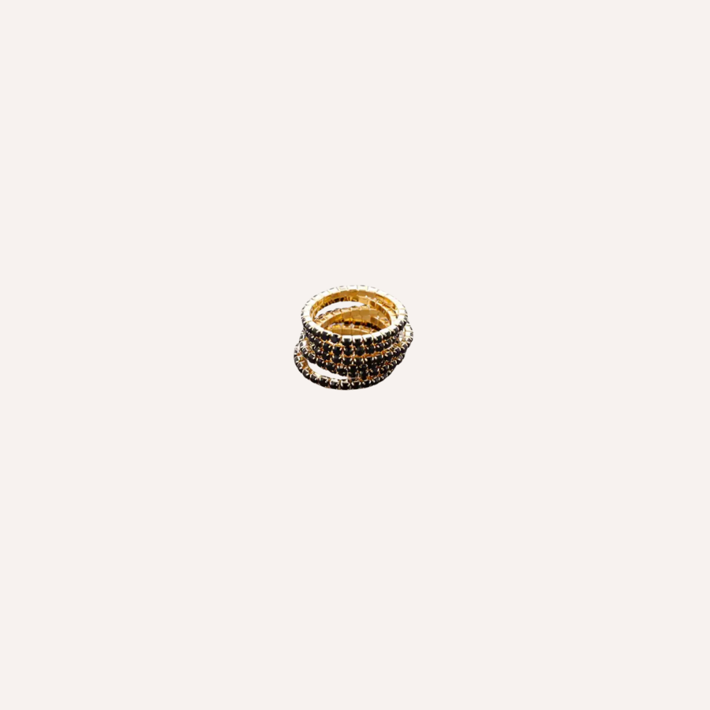 Set di anelli elastici con cristalli – Anelli Spark