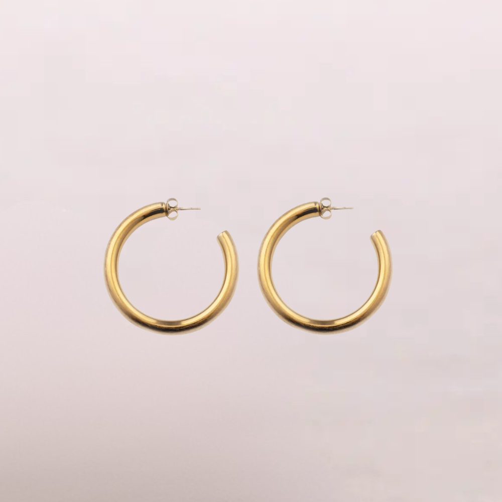Orecchini a cerchio lucido – Small Loop