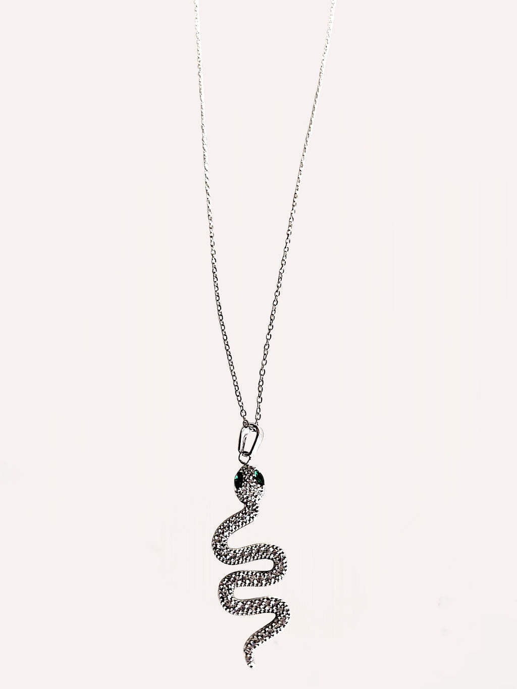 Collana con pendente a serpente impreziosito da cristalli – Collana Snake