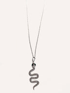 Collana con pendente a serpente impreziosito da cristalli – Collana Snake
