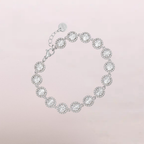 Bracciale con zirconi tondi incastonati – Bracciale Halo