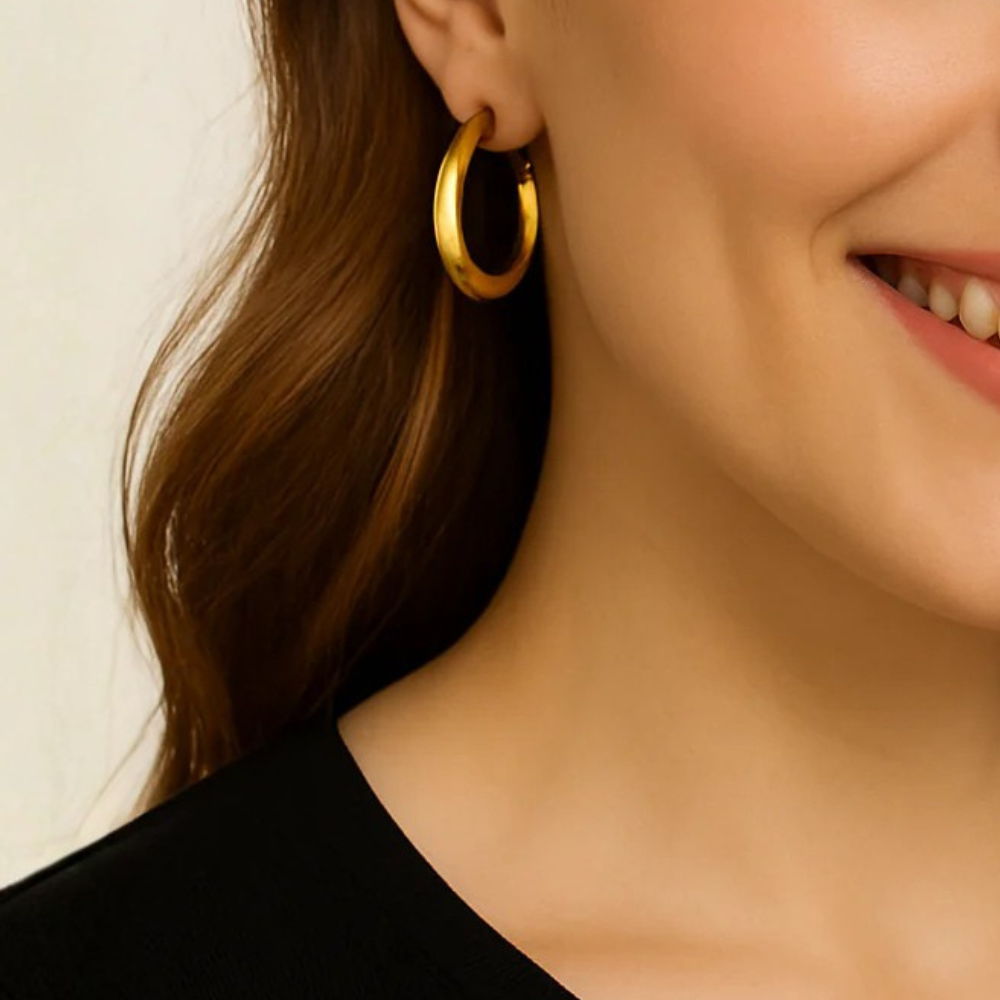 Orecchini a cerchio lucido – Small Loop