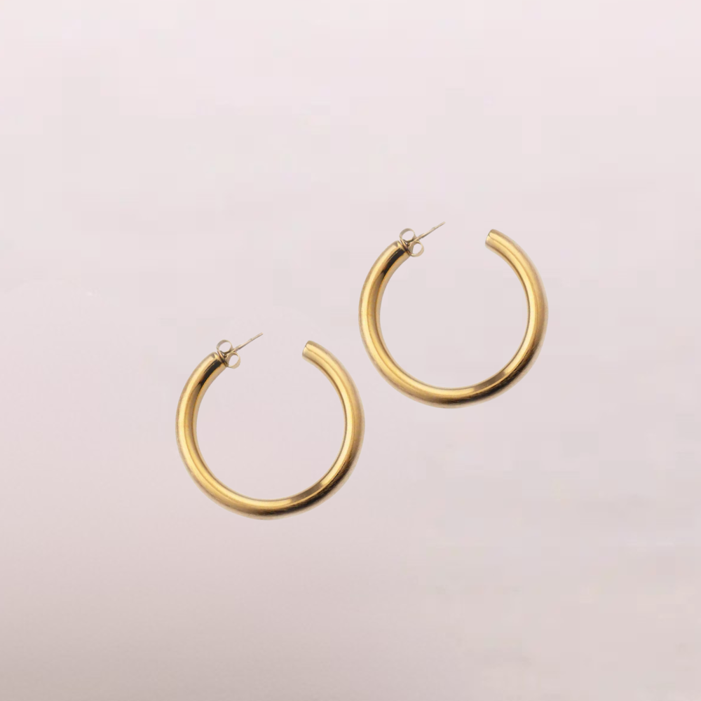 Orecchini a cerchio lucido – Small Loop