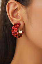 Orecchini a cerchio con cristalli rossi – Orecchini Scarlet