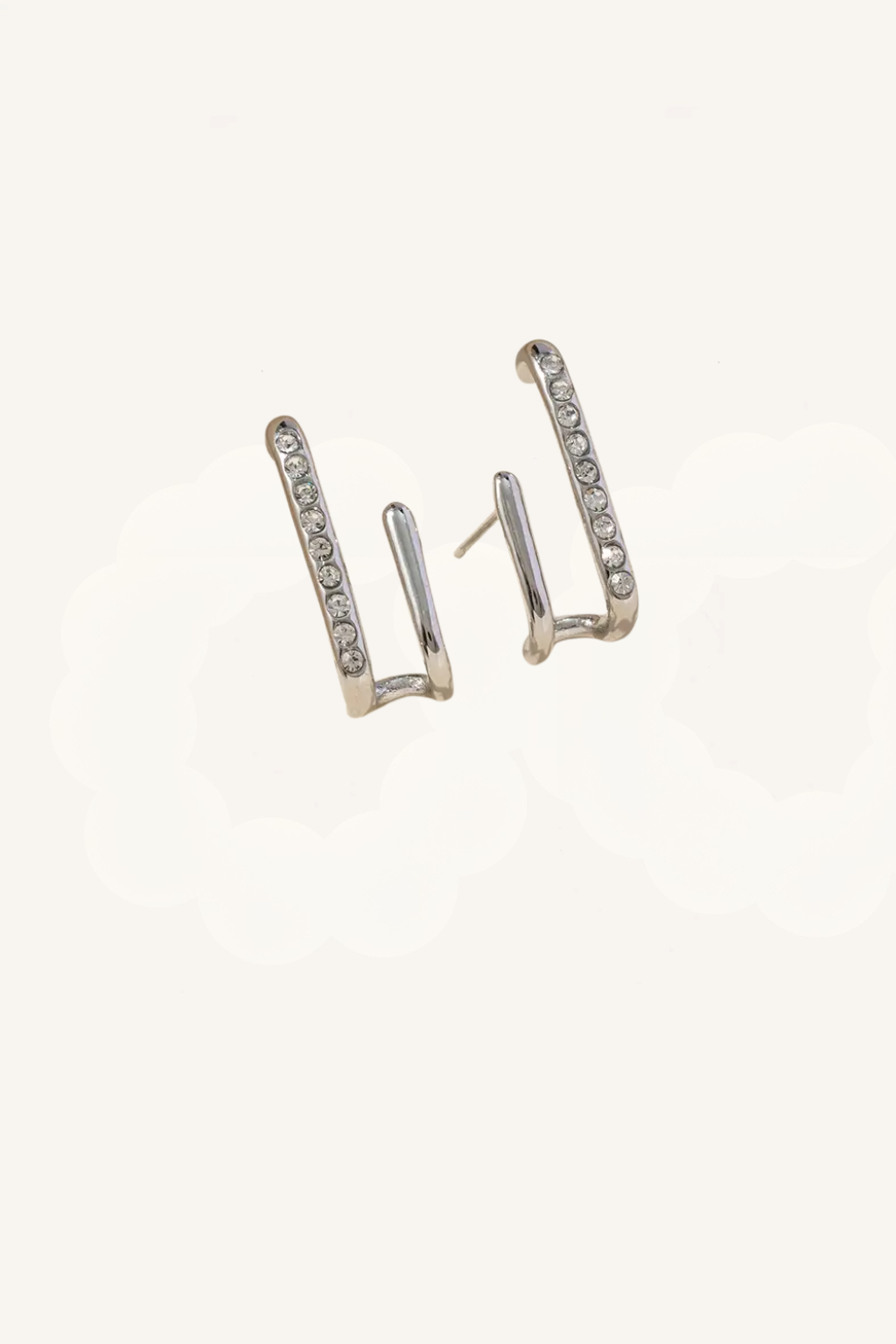 Orecchini dorati con cristalli lineari – Orecchini Vega