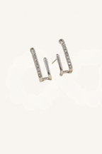 Orecchini dorati con cristalli lineari – Orecchini Vega