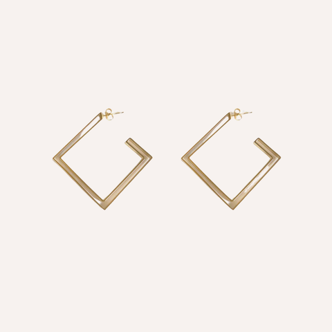 Orecchini geometrici quadrati – Rombo