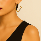 Orecchini geometrici quadrati – Rombo