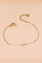 Set di bracciali dorati e perle – Set Luminosa