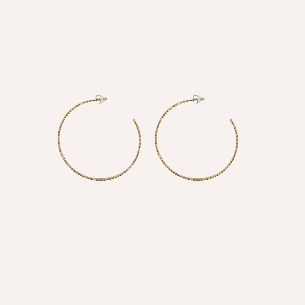 Orecchini a cerchio sottile intrecciato – Cerchio