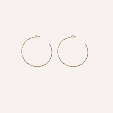 Orecchini a cerchio sottile intrecciato – Cerchio