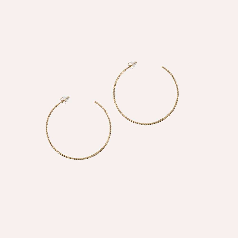Orecchini a cerchio sottile intrecciato – Cerchio