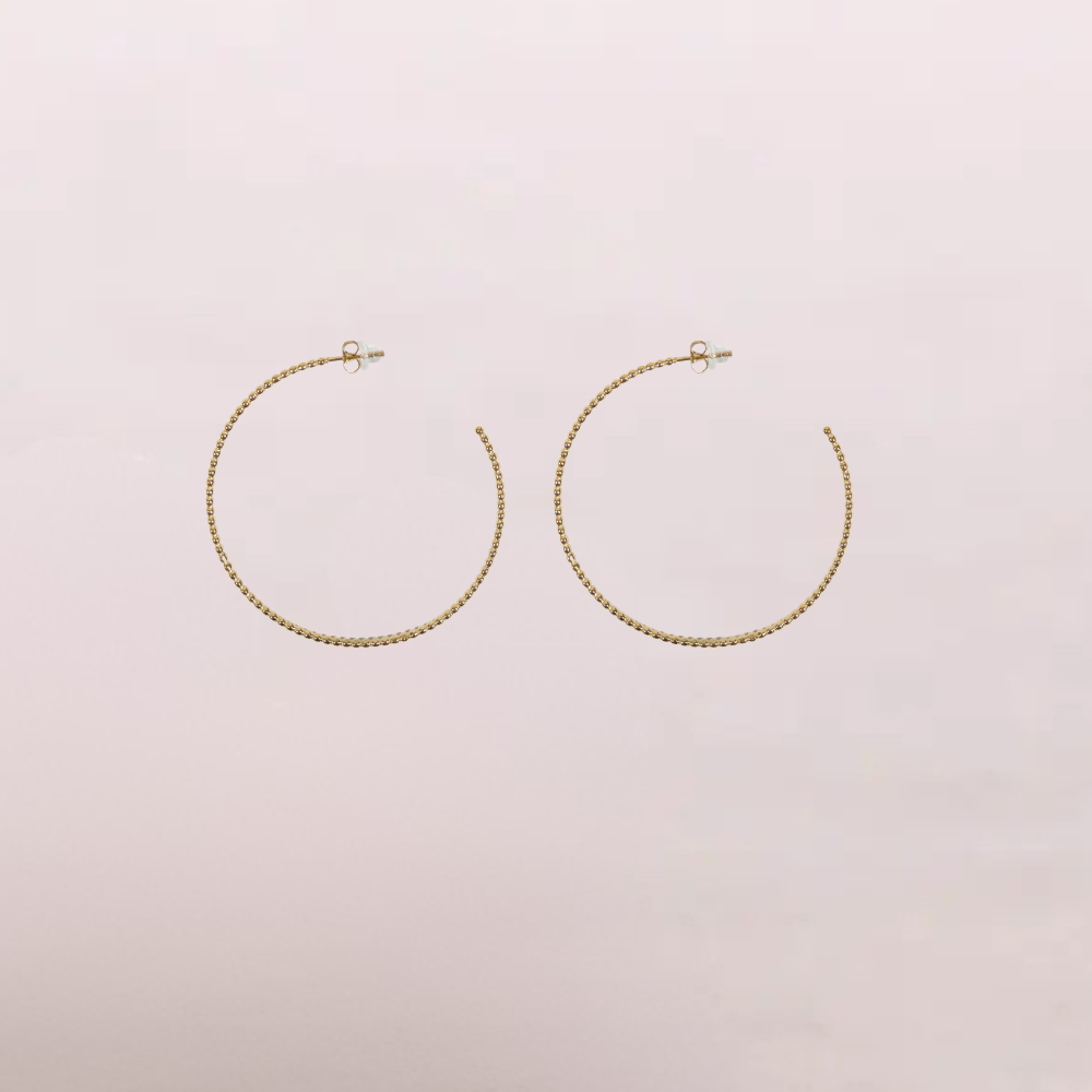 Orecchini a cerchio sottile intrecciato – Cerchio