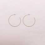 Orecchini a cerchio sottile intrecciato – Cerchio