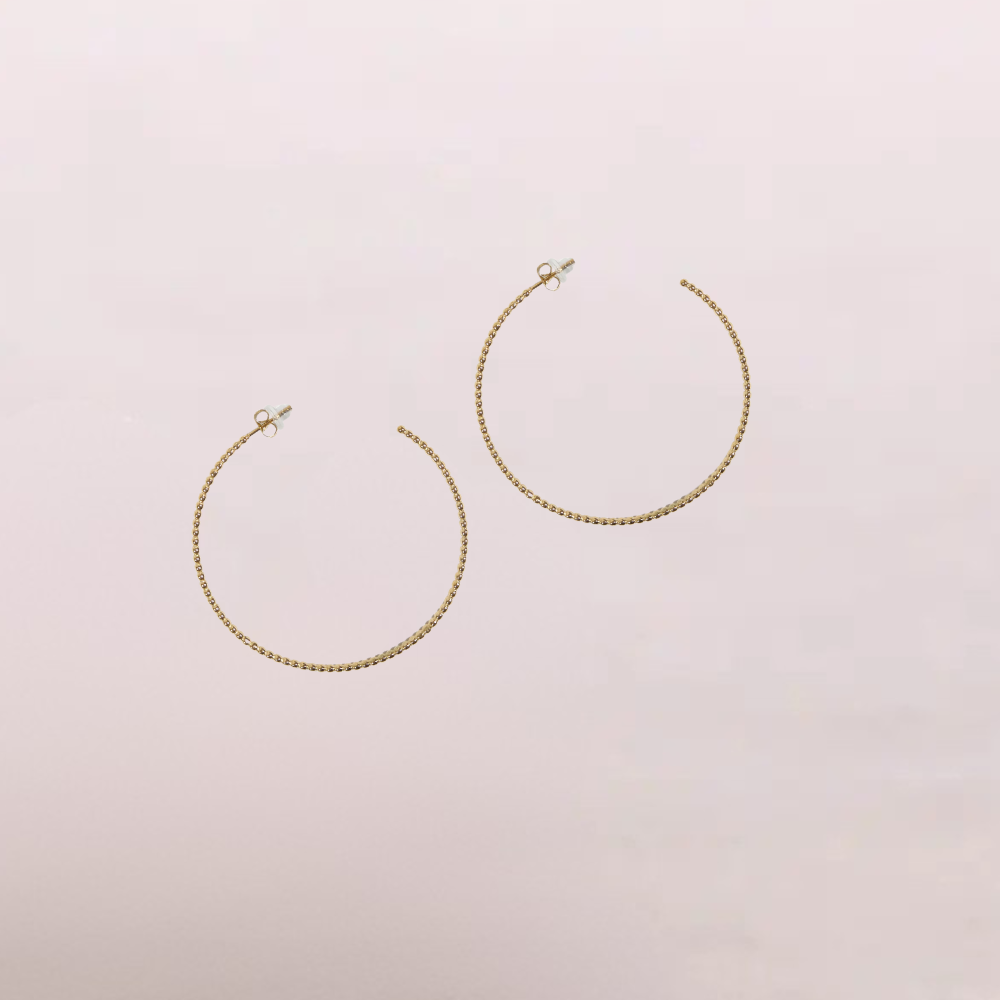 Orecchini a cerchio sottile intrecciato – Cerchio