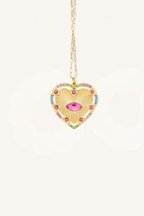 Collana con pendente a cuore e cristalli colorati – Collana Rainbow Heart