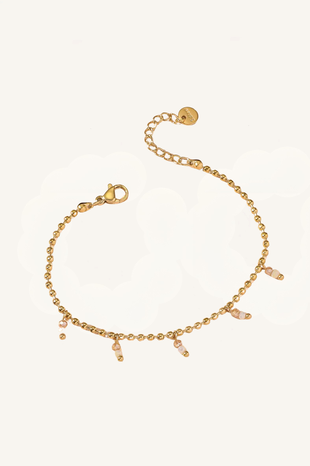 Set di bracciali dorati con perline – Set Golden Light