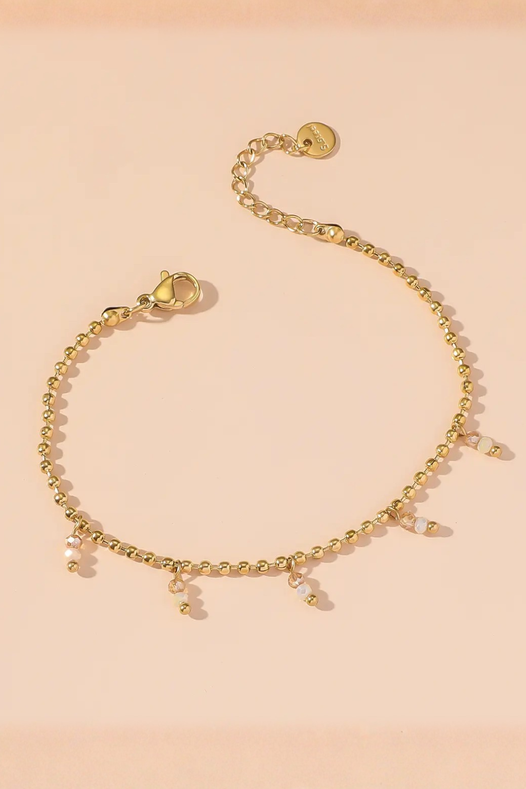 Set di bracciali dorati con perline – Set Golden Light